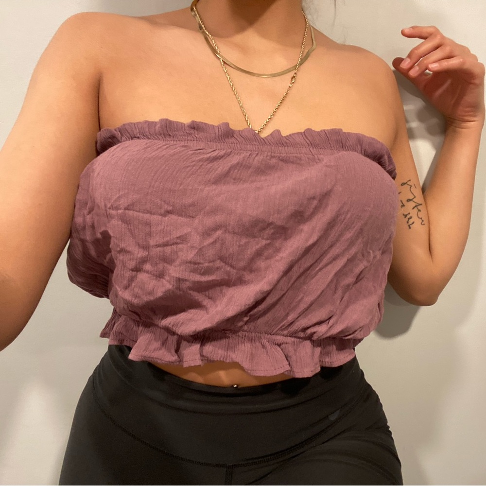 purple tube top